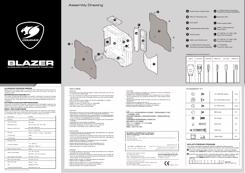 Page 1 of the manual User Manual Cougar Blazer