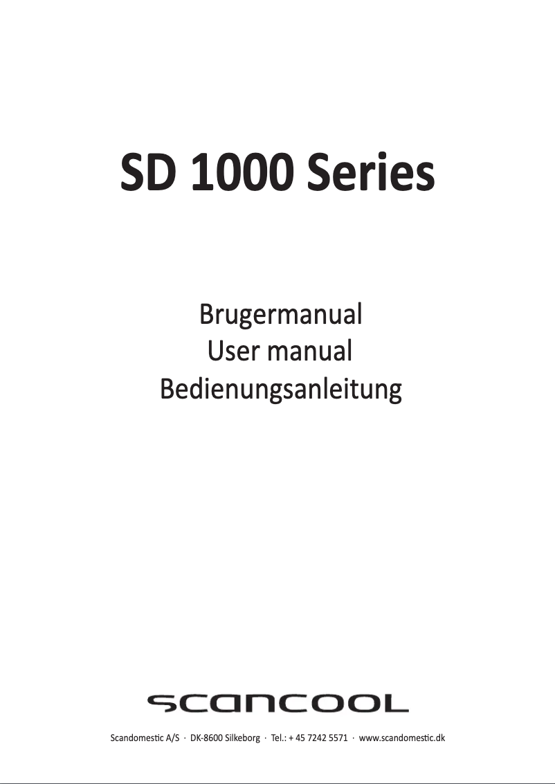 First page image of the manual for SD 1002 SLE