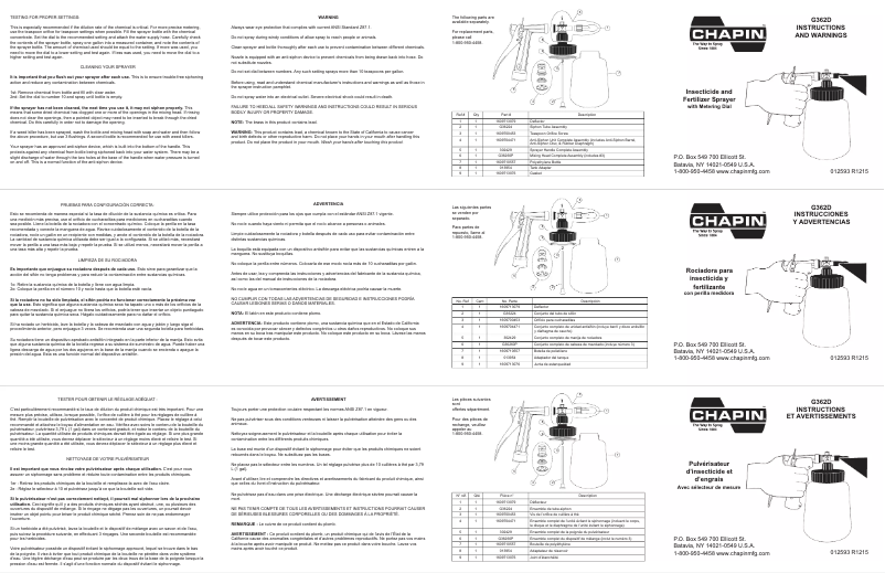 First page image of the manual for G362D