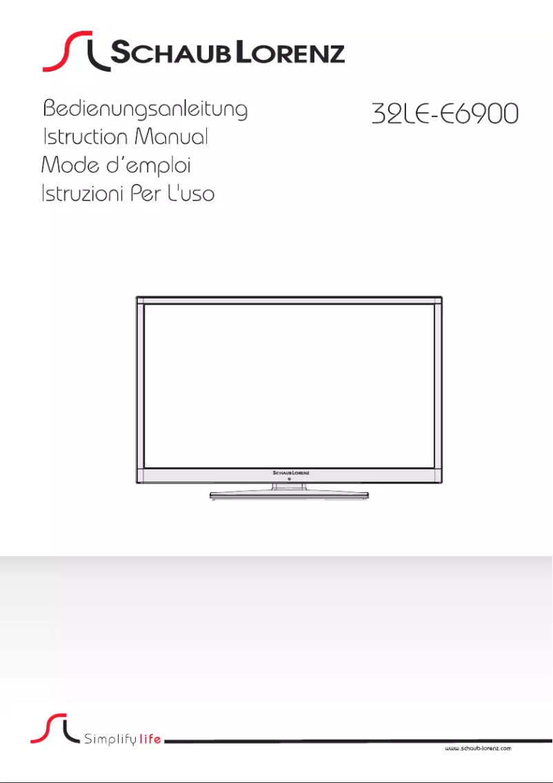 Page 1 de la notice Manuel utilisateur Schaub Lorenz 32LE-E6900