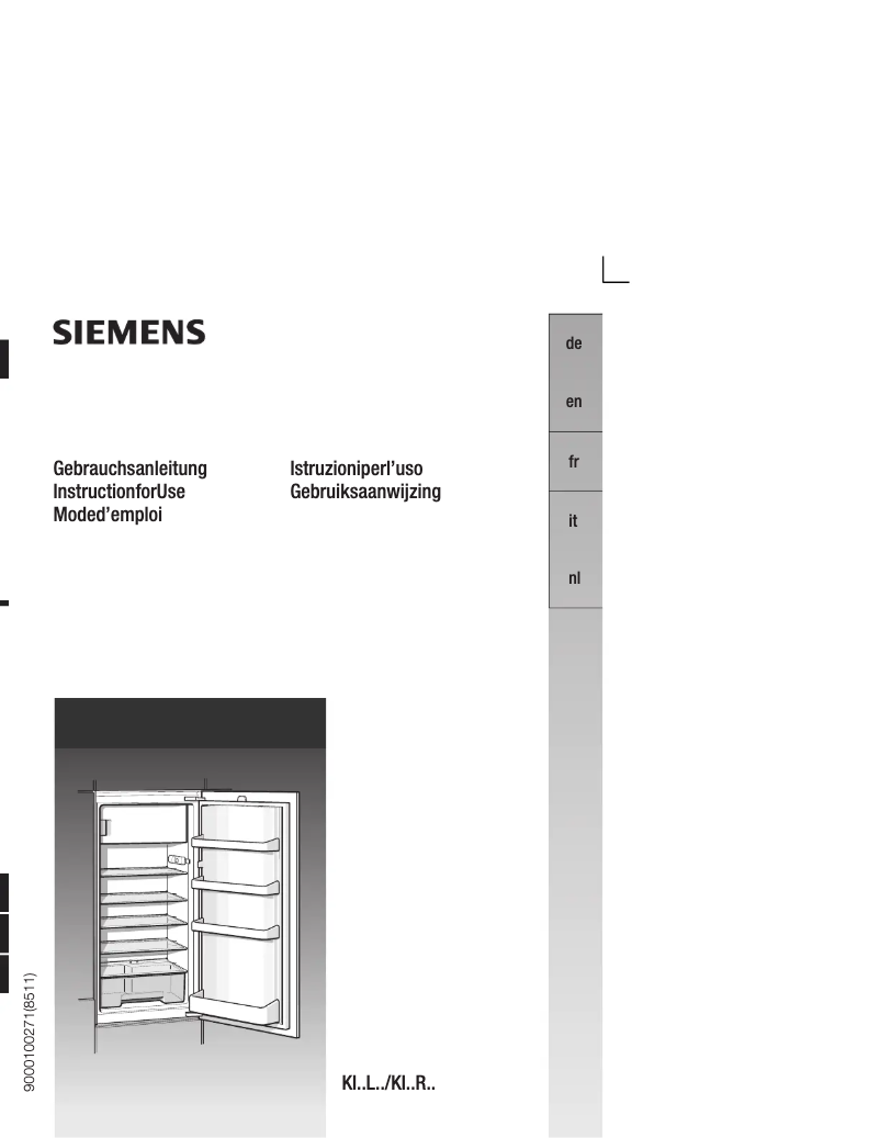 Page 1 of the manual User Manual Siemens KI24LV01