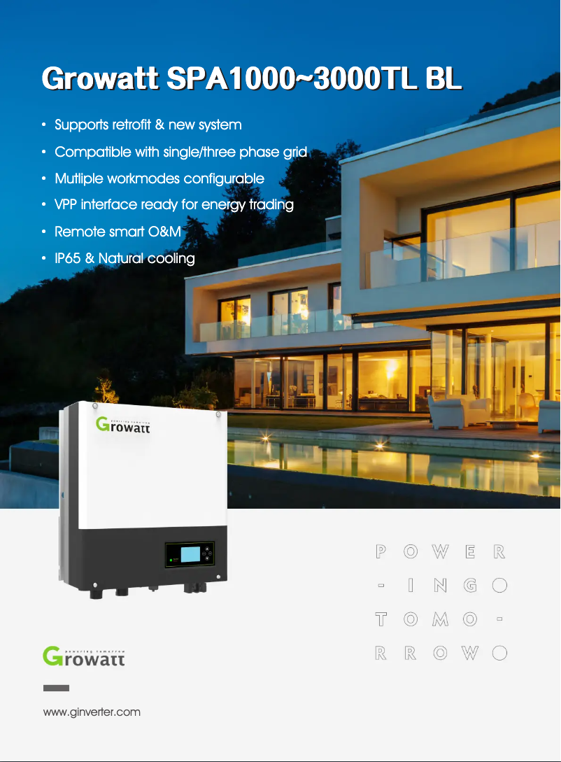 First page image of the manual for SPA3000TL BL