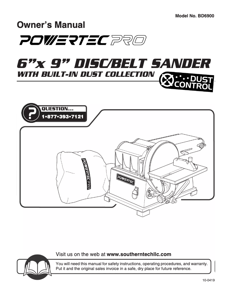 Page 1 of the manual User Manual Powertec BD6900
