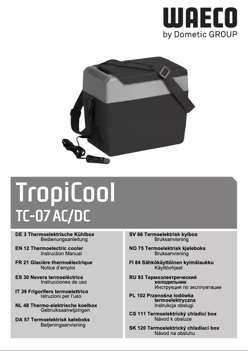 First page image of the manual for TropiCool TC 07