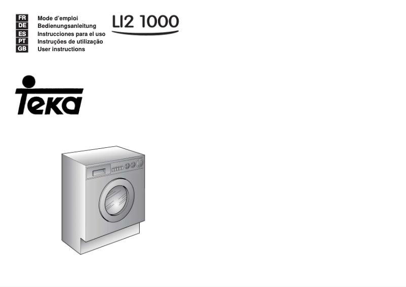 Page 1 of the manual User Manual Teka LI2 1000