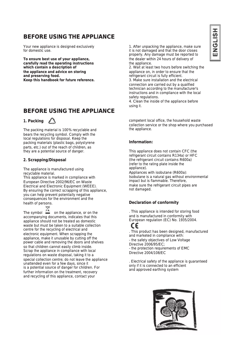 First page image of the manual for CFO 5085 E W