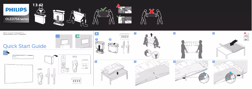First page image of the manual for 65OLED754