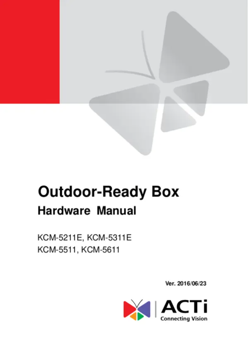 First page image of the manual for KCM-5311