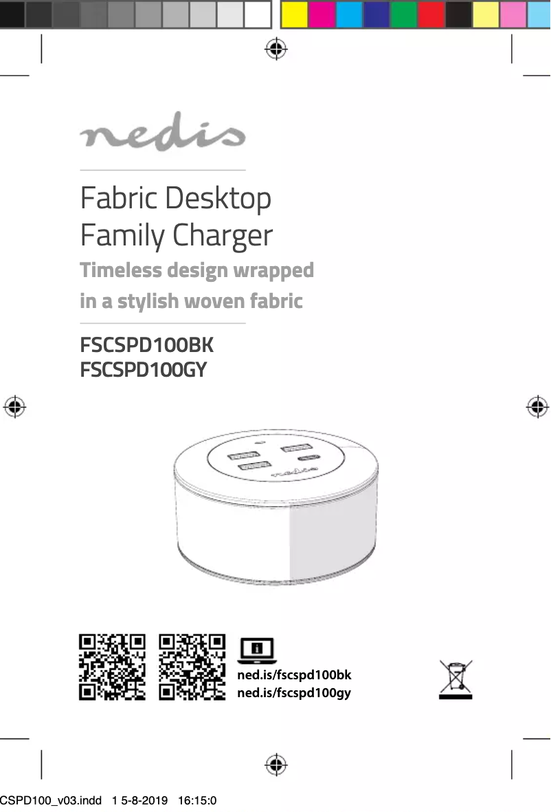 First page image of the manual for FSCSPD100GY