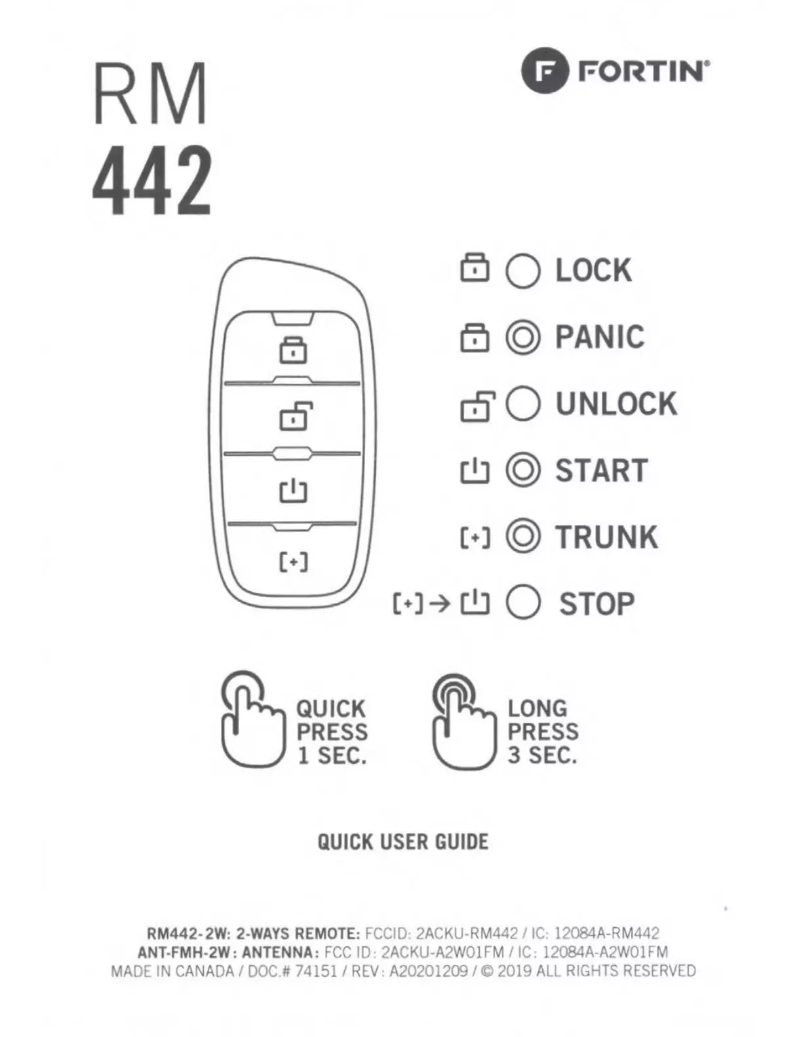 First page image of the manual for RFK442