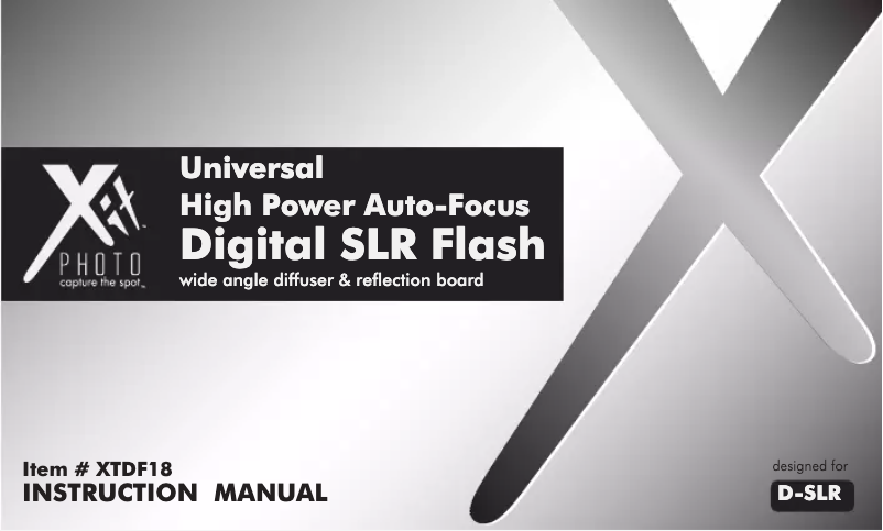 First page image of the manual for XTDF18UNV