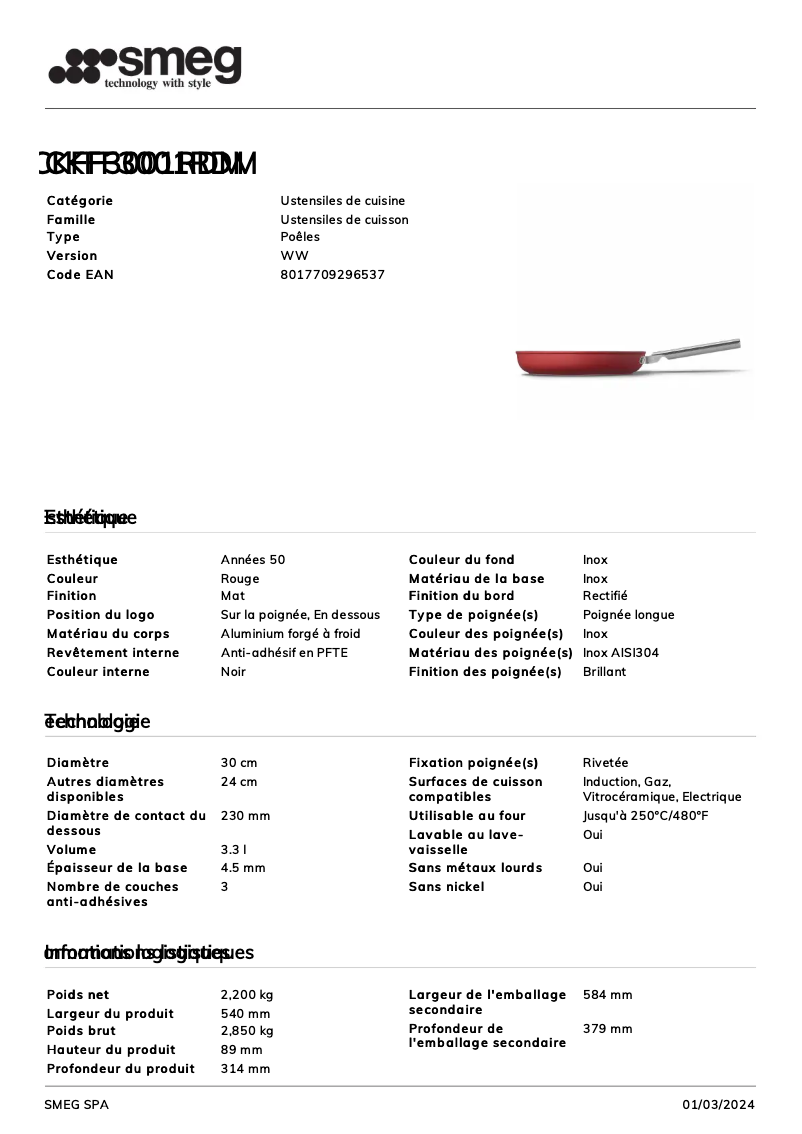 First page image of the manual for CKFF3001RDM