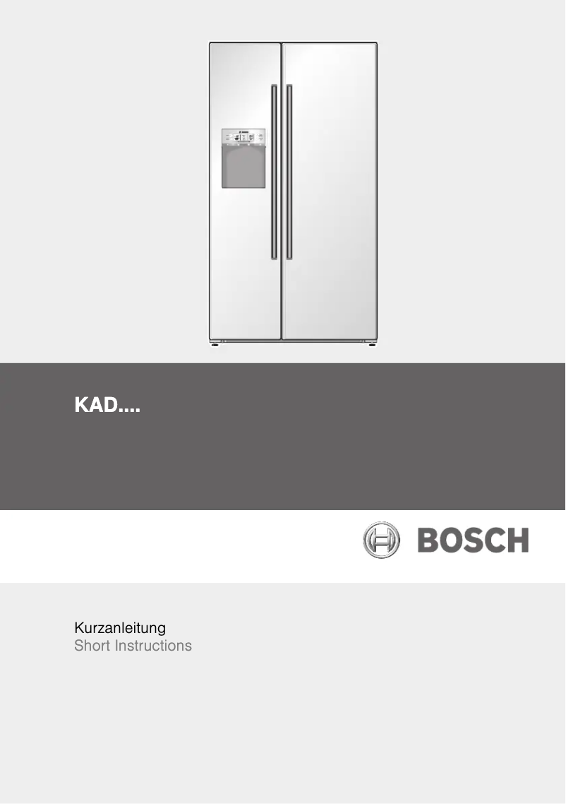 Page 1 of the manual User Manual Bosch KAD62V50