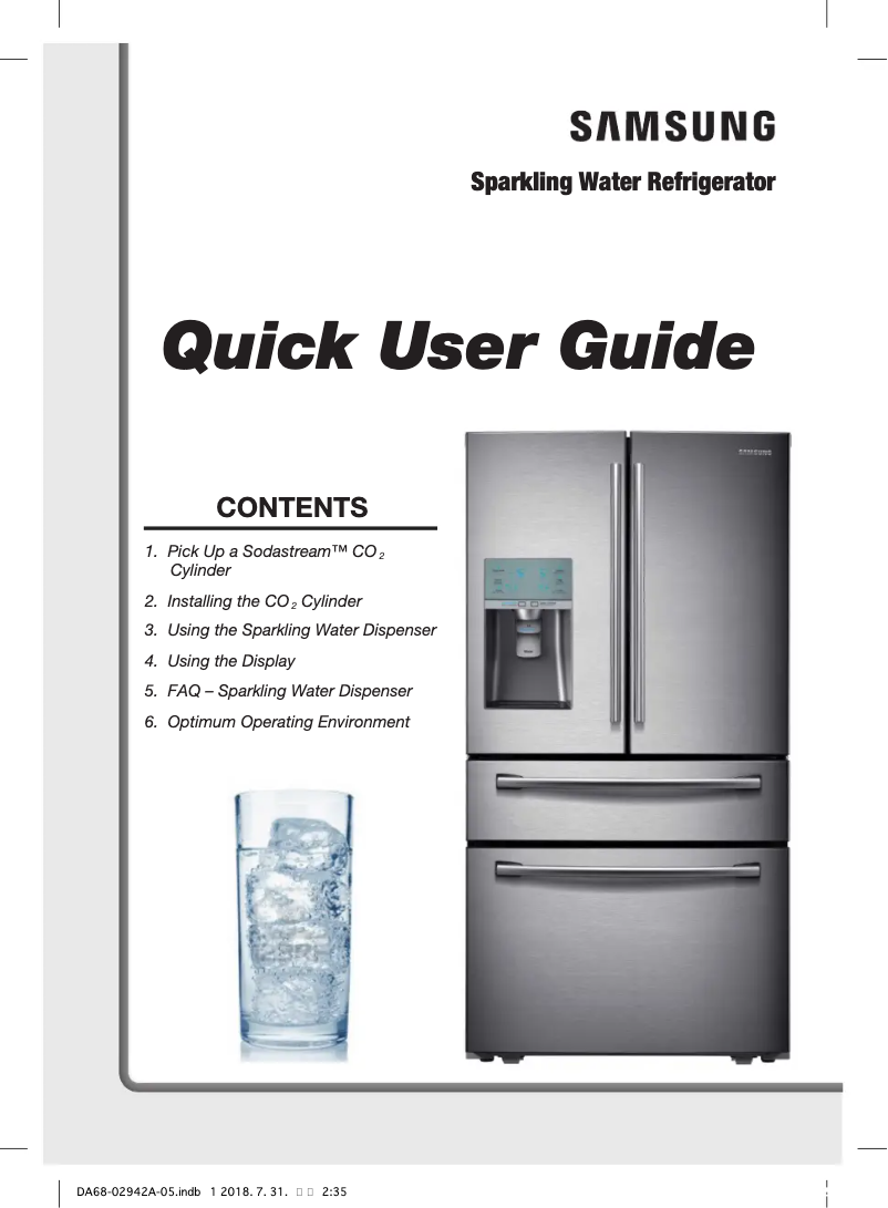 First page image of the manual for RF31FMESBSL