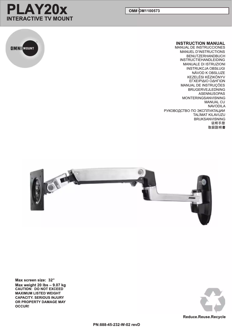 Image de la première page du manuel de l'appareil PLAY20X