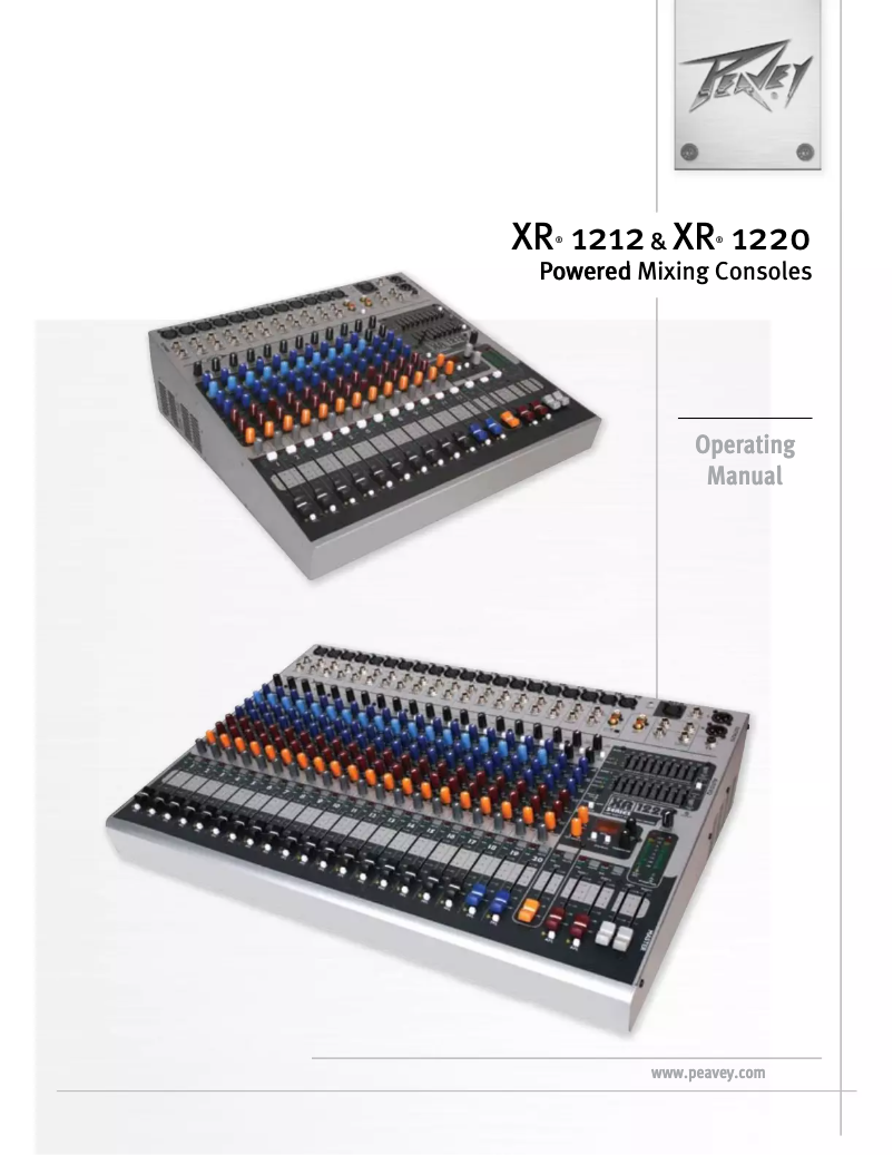 First page image of the manual for XR 1220