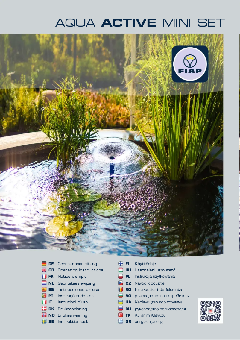 Page 1 of the manual User Manual Fiap Aqua Active Mini set 1000