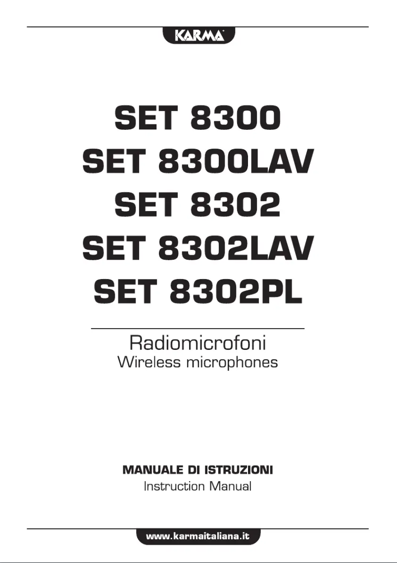 First page image of the manual for SET 8302