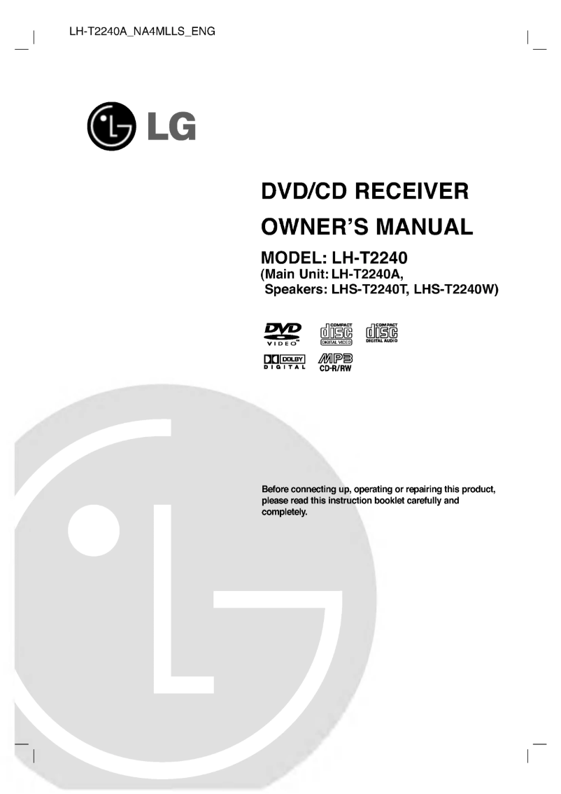 First page image of the manual for LH-T2240A