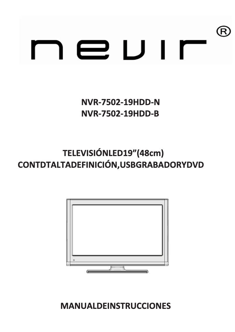 First page image of the manual for NVR-7502-19HDD-B