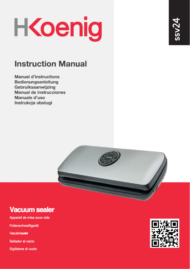 First page image of the manual for SSV24