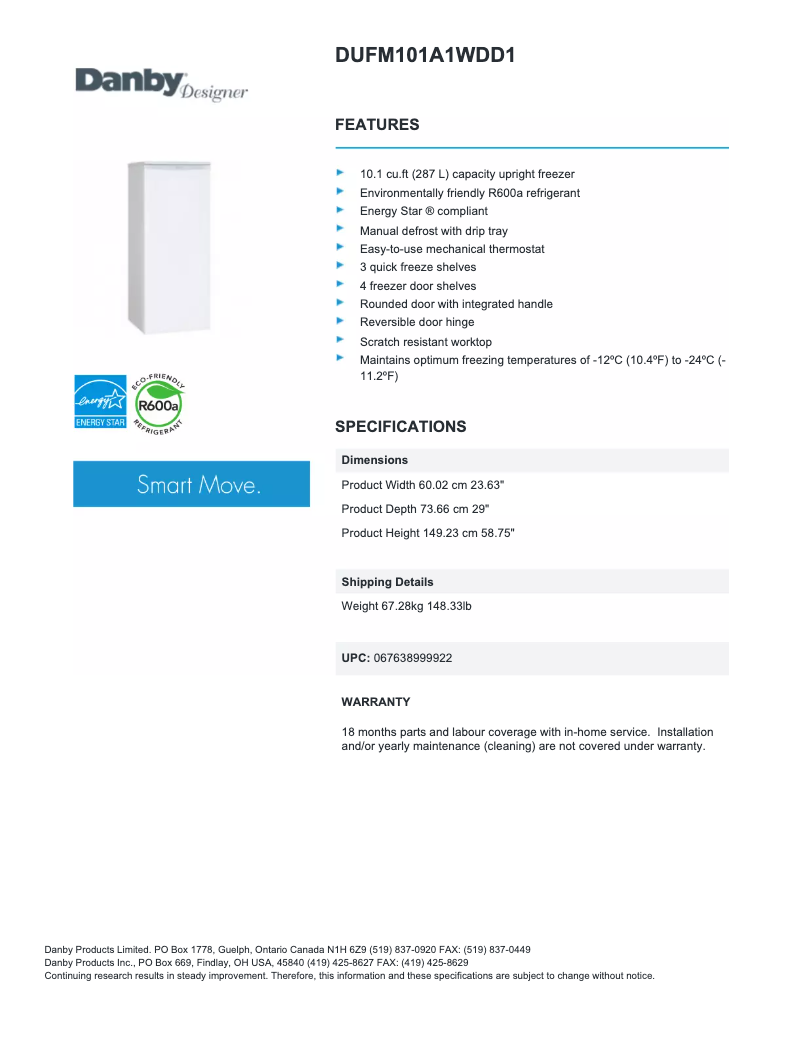 First page image of the manual for DUFM101A1