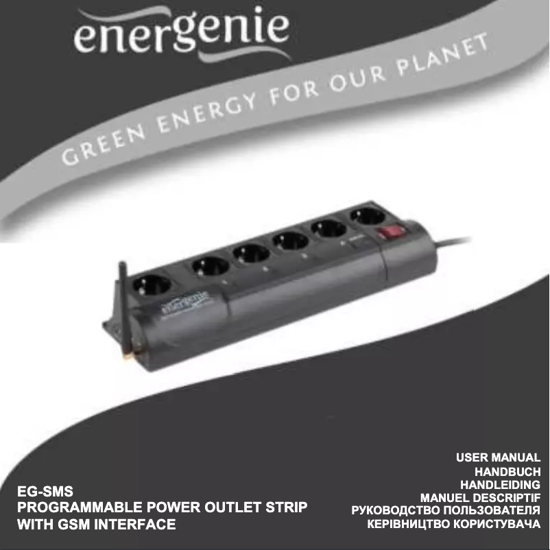 Page 1 of the manual User Manual EnerGenie EG-SMS