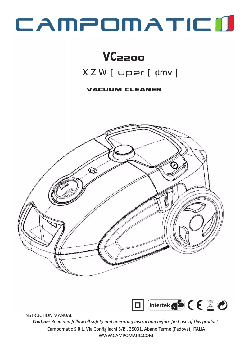 First page image of the manual for VC2200