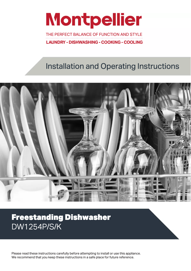 Page 1 of the manual User Manual Montpellier DW1254P