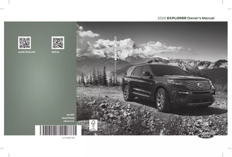Page 1 of the manual User Manual Ford Explorer (2020)
