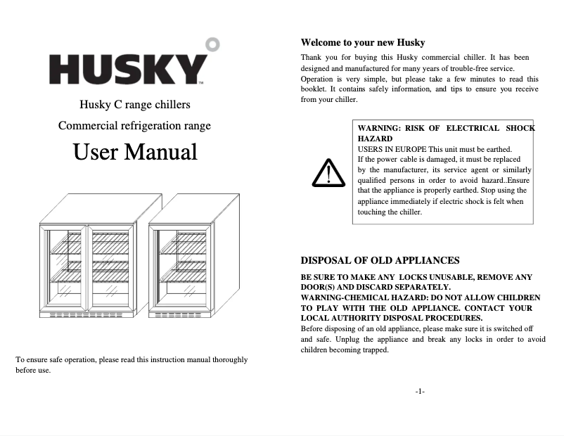Page 1 of the manual User Manual Husky ALF-C1-840