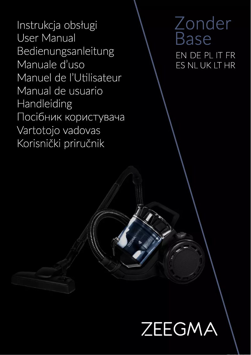 First page image of the manual for Zonder Base