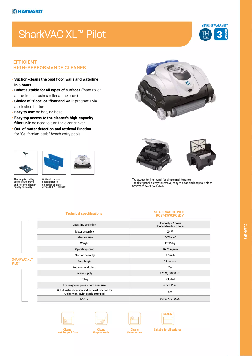 Image de la première page du manuel de l'appareil SharkVac XL Pilot
