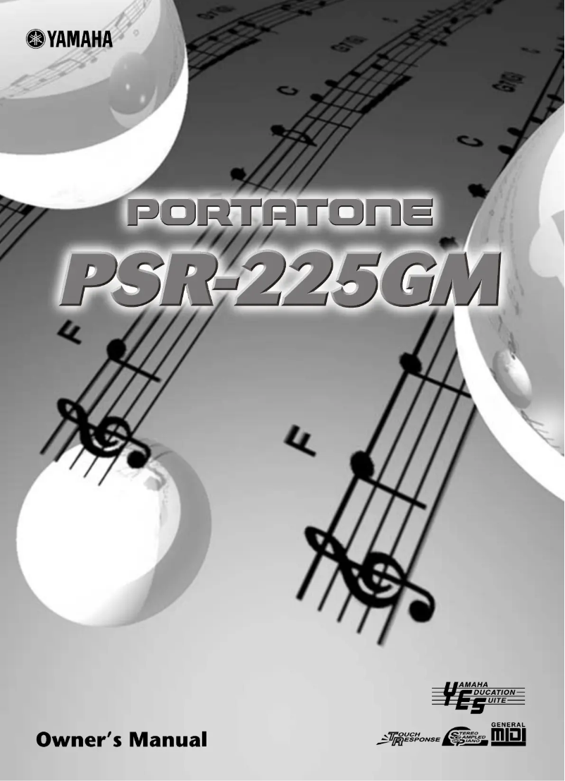 First page image of the manual for PSR-225GM