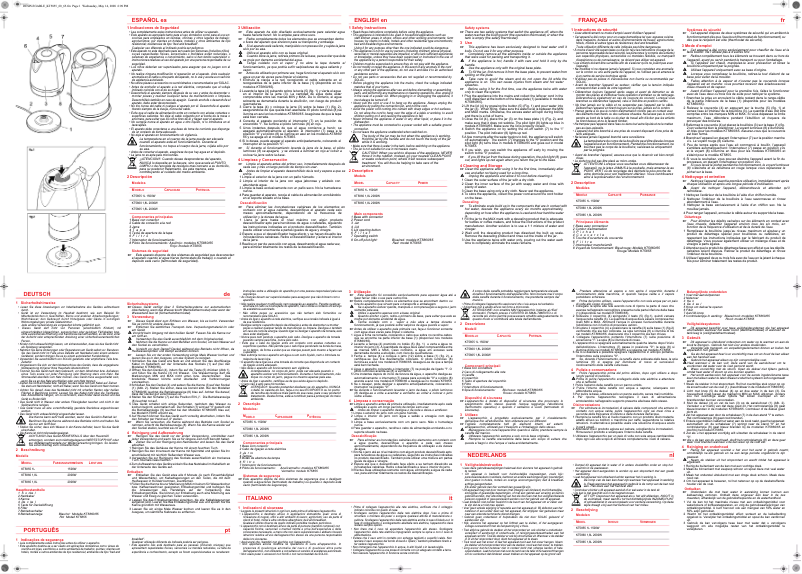 First page image of the manual for KT5865