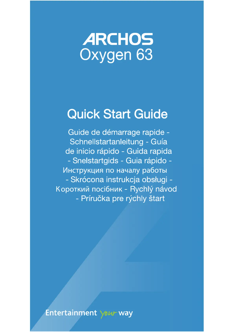 First page image of the manual for Oxygen 63
