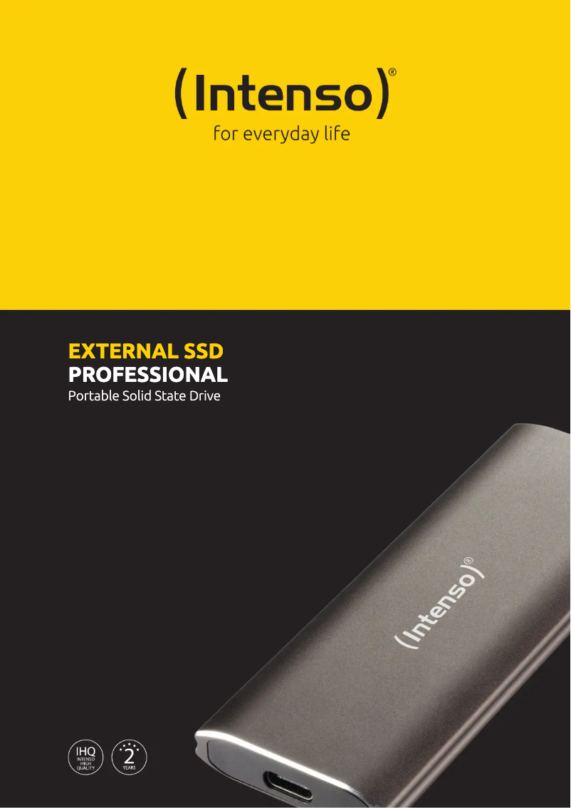 Page 1 of the manual Technical Sheet Intenso External SSD Professional