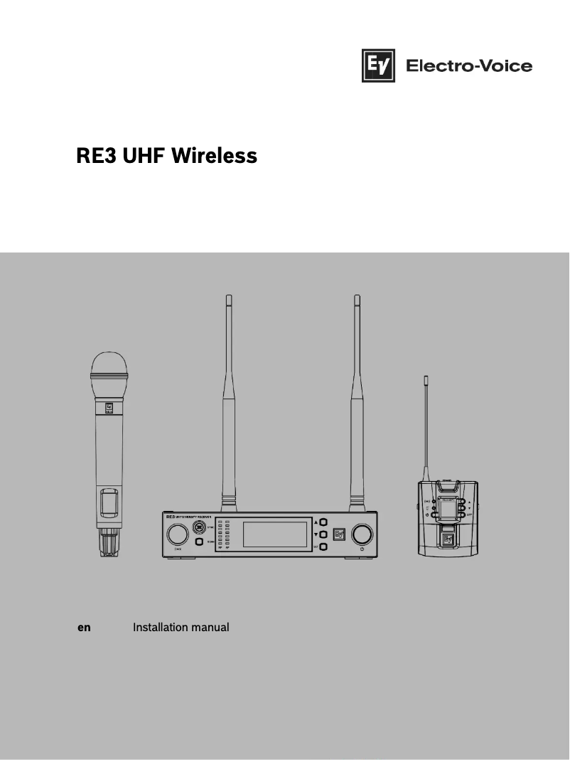 Page 1 of the manual User Manual Electro-Voice ULM21