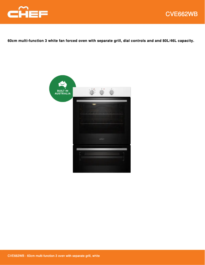 First page image of the manual for CVE662WB