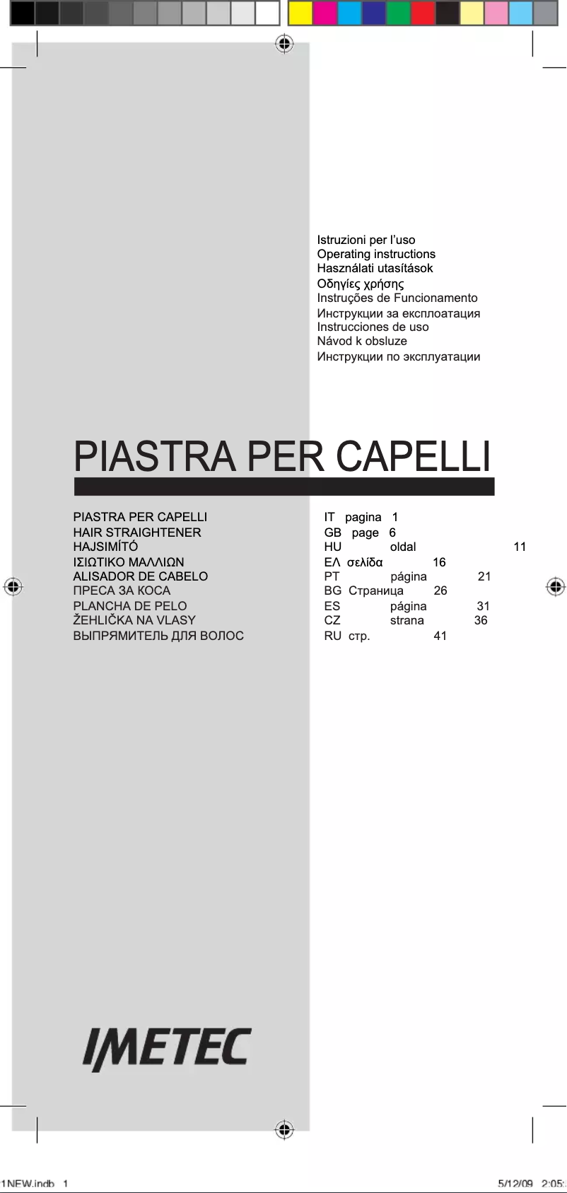 Page 1 of the manual User Manual Imetec Mini MC 210