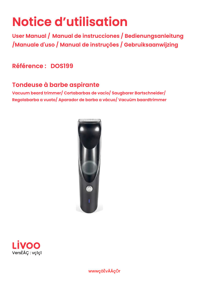 First page image of the manual for DOS199