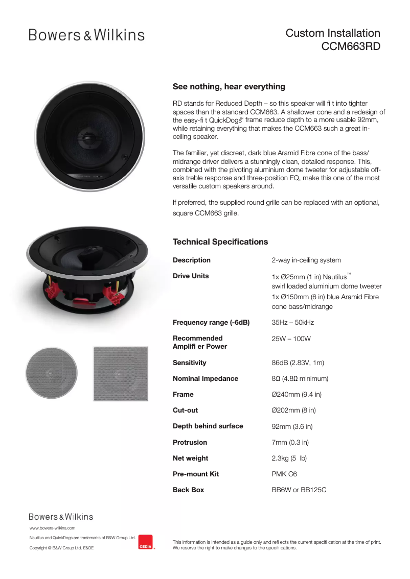 First page image of the manual for CCM663