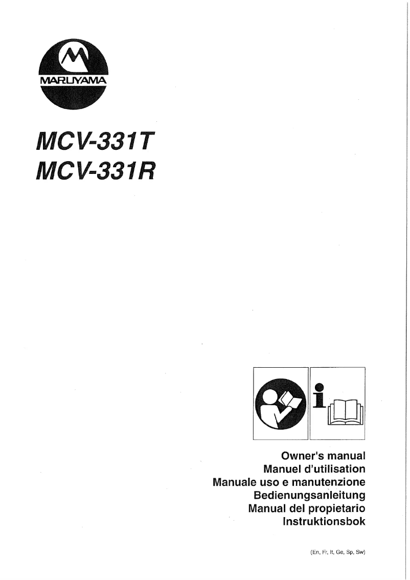 Page 1 of the manual User Manual Maruyama MCV331T