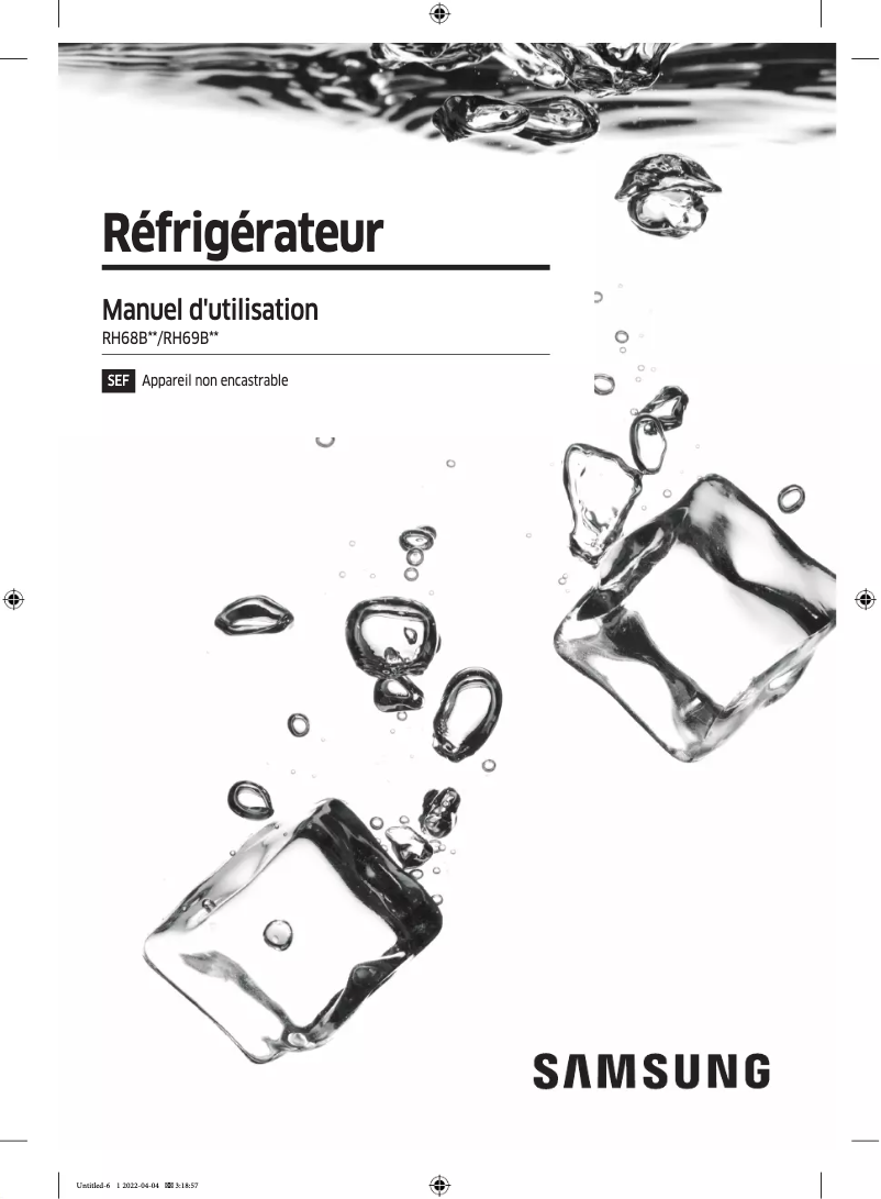 First page image of the manual for RH69CG895DS9