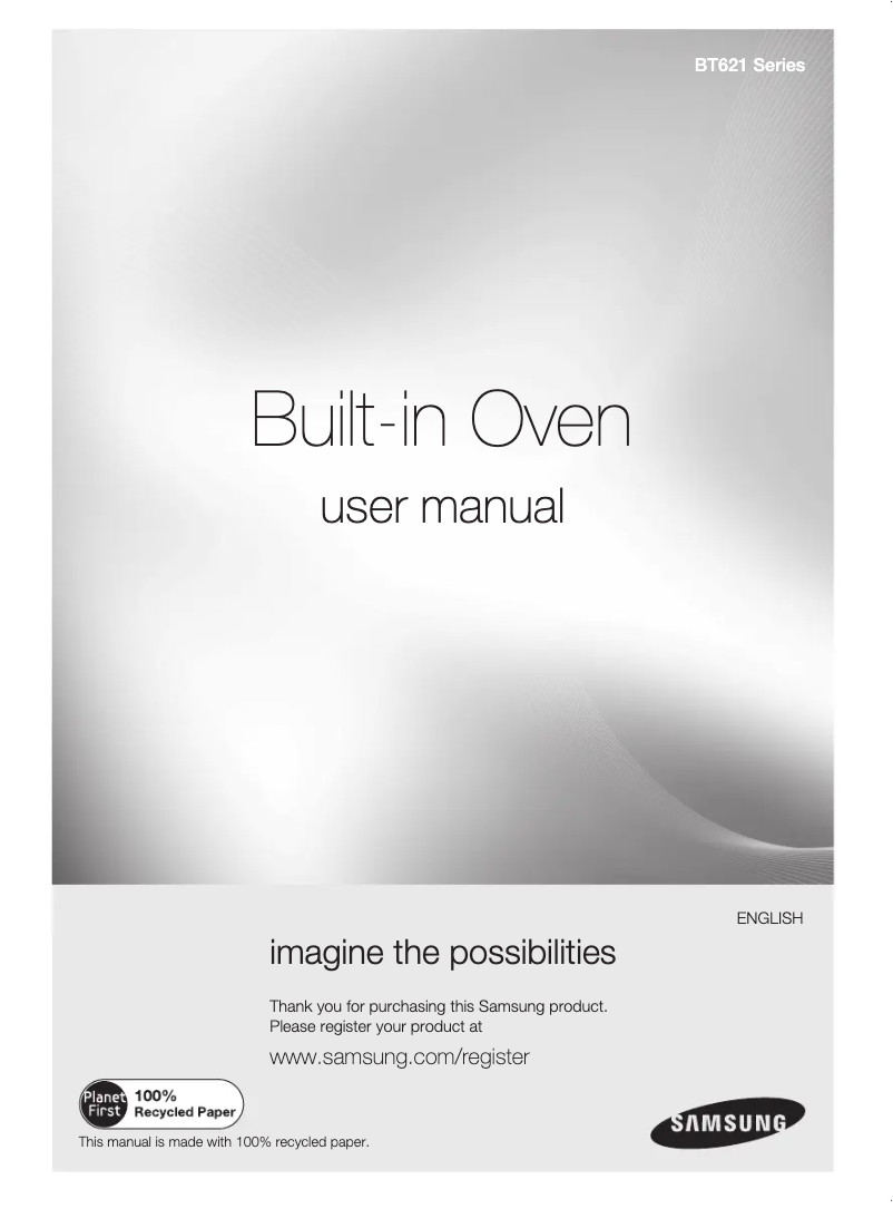 Page 1 of the manual User Manual Samsung BT621FSGB