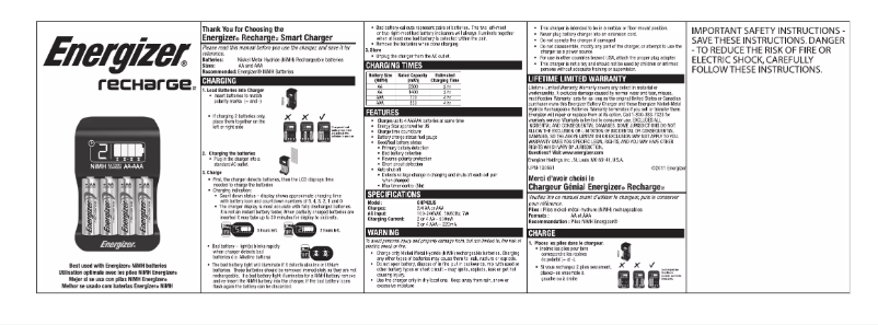 First page image of the manual for CHP4WB4
