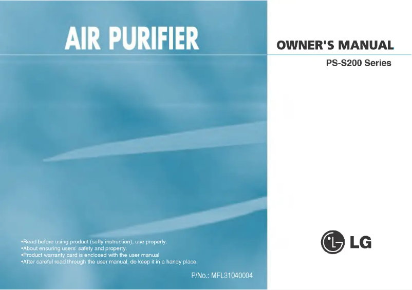 First page image of the manual for PS-S200WCS