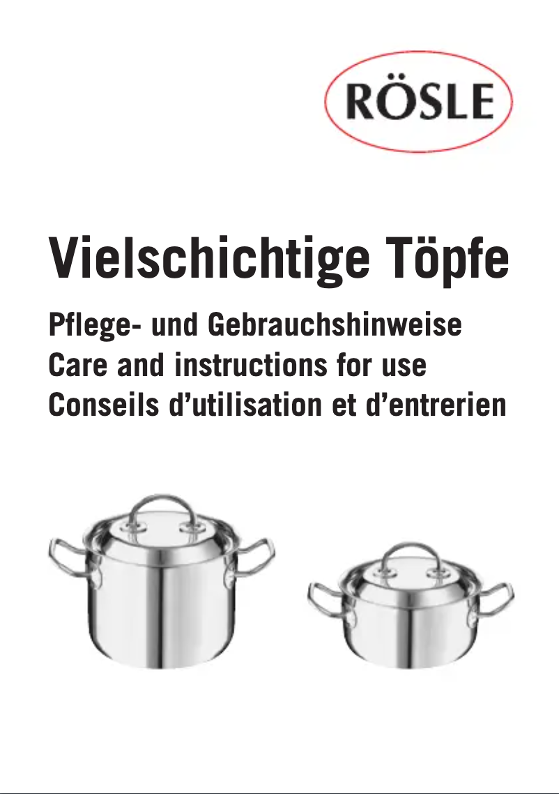 Page 1 of the manual User Manual Rösle 91620