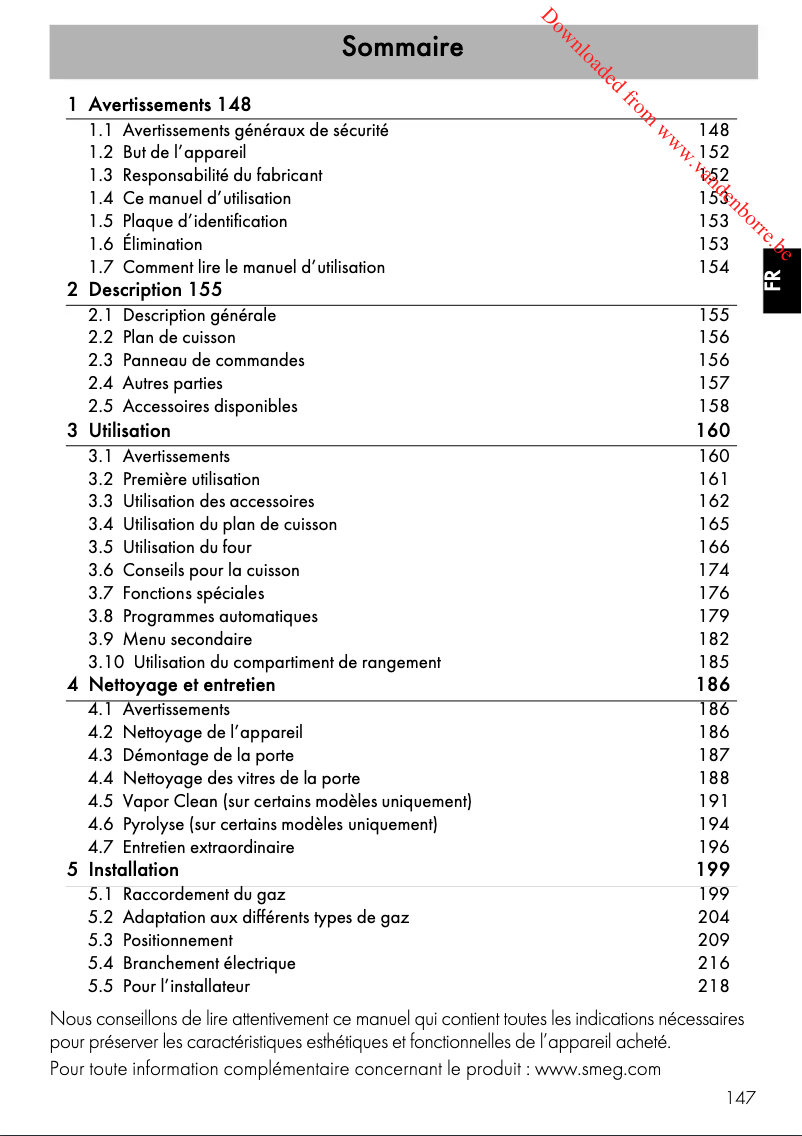 First page image of the manual for Portofino CPF9GMBL