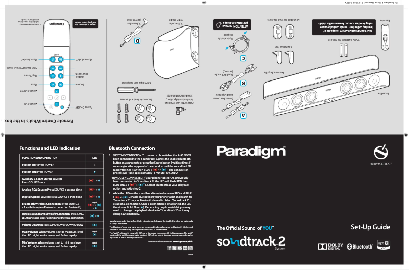 First page image of the manual for Soundtrack 2 System